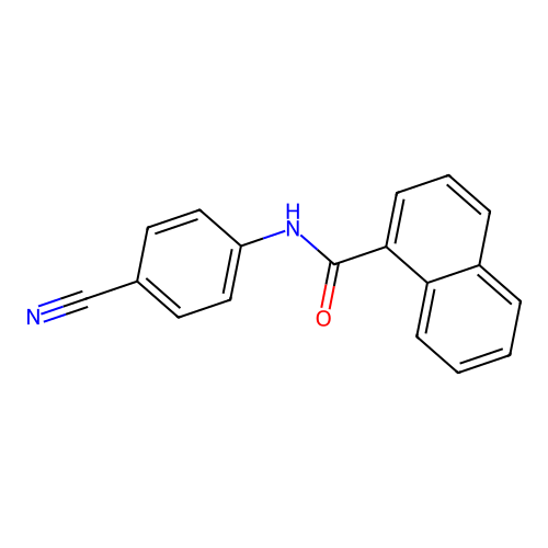 N-(4-cyanophenyl)naphthalene-1-carboxamide structure