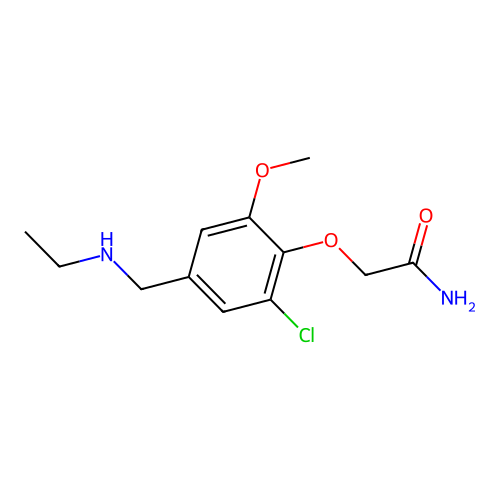 2-{2-Chloro-4-[(ethylamino)methyl]-6-methoxyphenoxy}acetamide structure