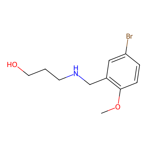 3-{[(5-Bromo-2-methoxyphenyl)methyl]amino}propan-1-ol structure