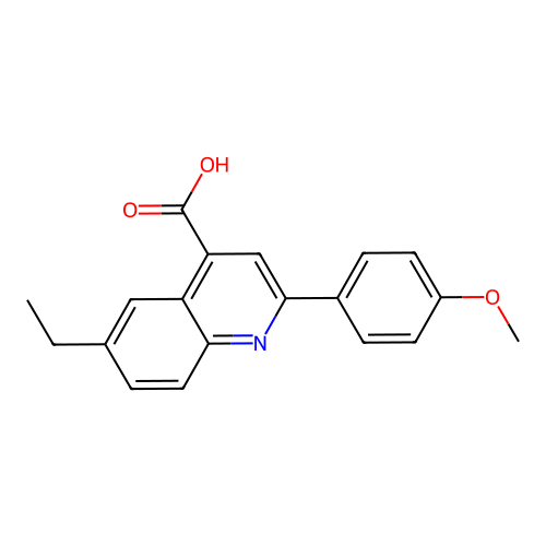 6-Ethyl-2-(4-methoxyphenyl)quinoline-4-carboxylic acid structure