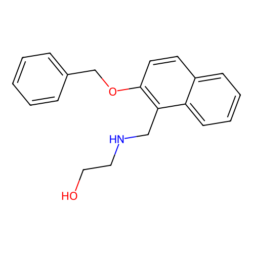 2-[(2-Phenylmethoxynaphthalen-1-yl)methylamino]ethanol structure