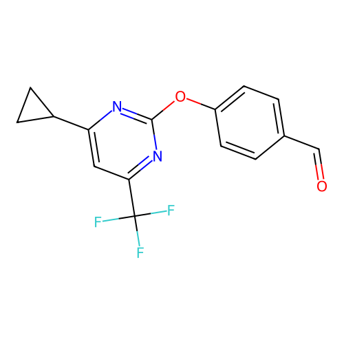 4-((4-Cyclopropyl-6-(trifluoromethyl)pyrimidin-2-yl)oxy)benzaldehyde structure