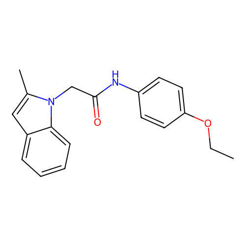 N-(4-ethoxyphenyl)-2-(2-methyl-1H-indol-1-yl)acetamide structure