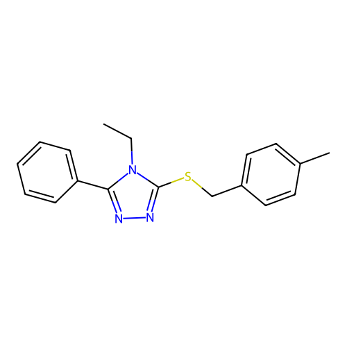 4-ethyl-3-[(4-methylbenzyl)sulfanyl]-5-phenyl-4H-1,2,4-triazole structure