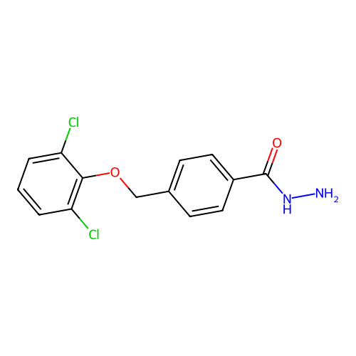 4-[(2,6-Dichlorophenoxy)methyl]benzohydrazide structure