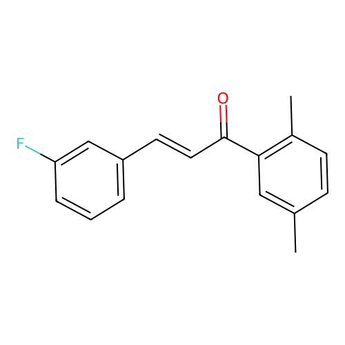 (E)-1-(2,5-dimethylphenyl)-3-(3-fluorophenyl)prop-2-en-1-one structure