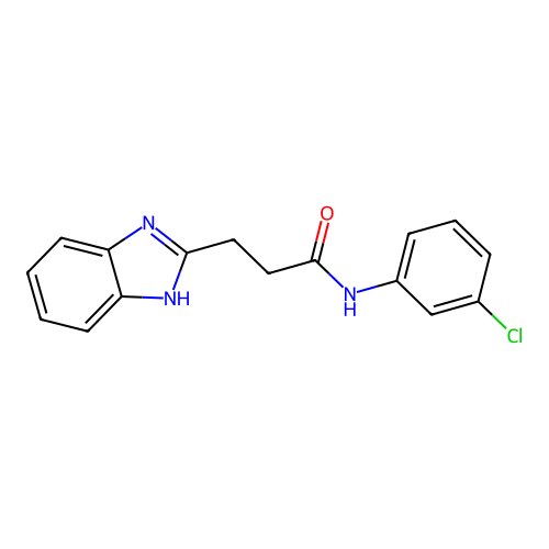 3-(1H-benzimidazol-2-yl)-N-(3-chlorophenyl)propanamide structure