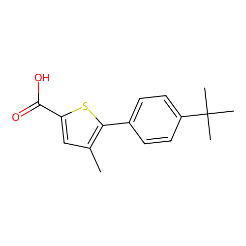 5-(4-Tert-butylphenyl)-4-methylthiophene-2-carboxylic acid structure