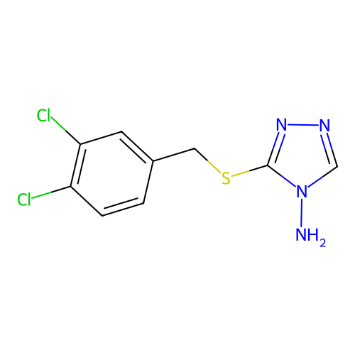 3-[(3,4-Dichlorophenyl)methylsulfanyl]-1,2,4-triazol-4-amine structure