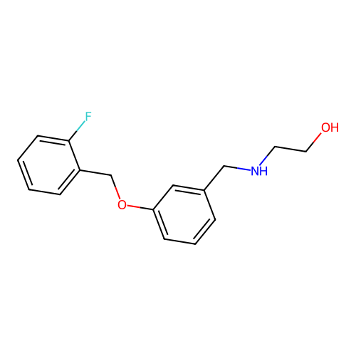 2-({3-[(2-Fluorobenzyl)oxy]benzyl}amino)ethanol structure