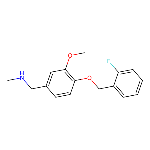 N-{4-[(2-fluorobenzyl)oxy]-3-methoxybenzyl}-N-methylamine structure