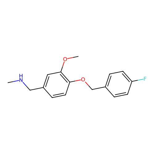 ({4-[(4-Fluorophenyl)methoxy]-3-methoxyphenyl}methyl)methylamine structure