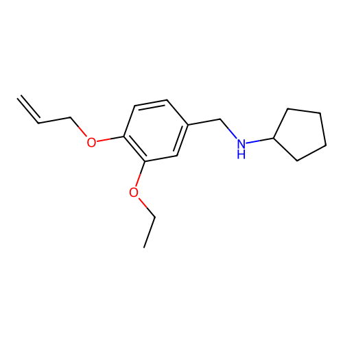 N-Cyclopentyl-3-ethoxy-4-(2-propen-1-yloxy)benzenemethanamine structure