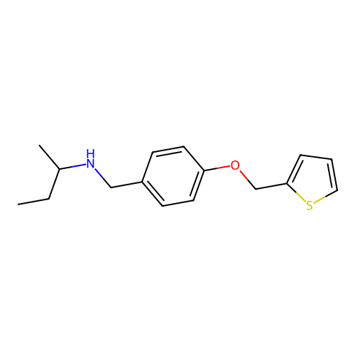 N-(1-Methylpropyl)-4-(2-thienylmethoxy)benzenemethanamine structure