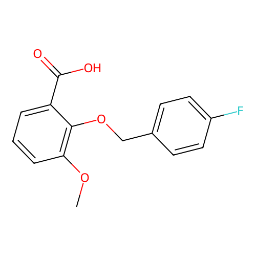 2-[(4-Fluorobenzyl)oxy]-3-methoxybenzoic acid structure