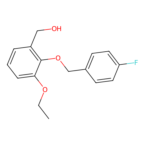 3-Ethoxy-2-[(4-fluorophenyl)methoxy]benzenemethanol structure