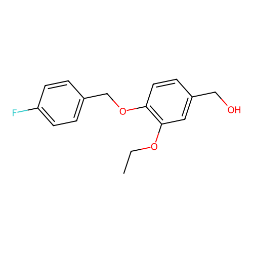 {3-Ethoxy-4-[(4-fluorobenzyl)oxy]phenyl}methanol structure