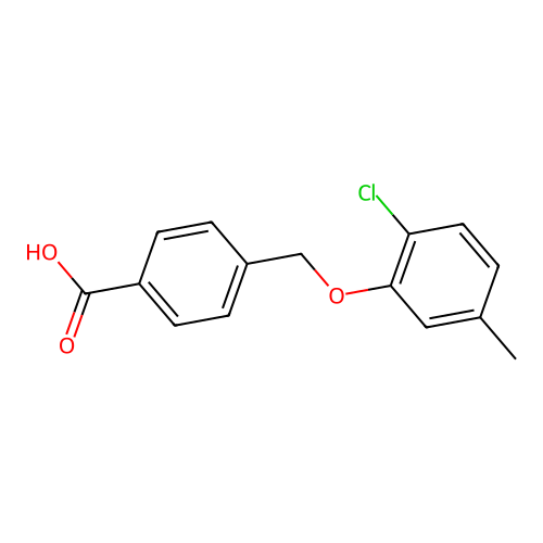 4-[(2-Chloro-5-methylphenoxy)methyl]benzoic acid structure