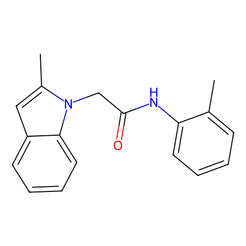 2-(2-methyl-1H-indol-1-yl)-N-(2-methylphenyl)acetamide structure