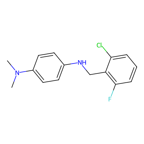 N'-(2-chloro-6-fluorobenzyl)-N,N-dimethylbenzene-1,4-diamine structure