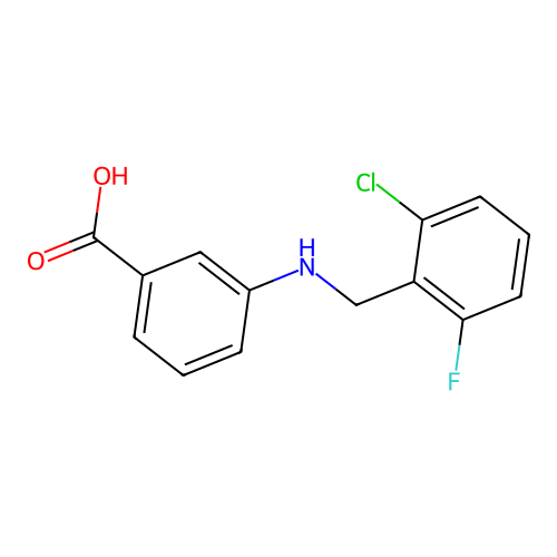 3-[(2-Chloro-6-fluorobenzyl)amino]benzoic acid structure