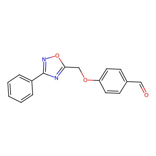 4-((3-Phenyl-1,2,4-oxadiazol-5-yl)methoxy)benzaldehyde structure