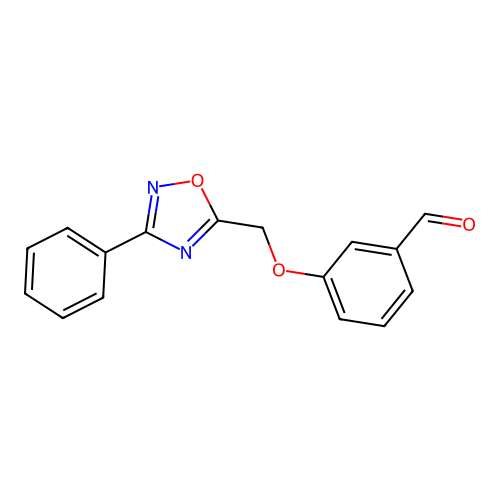 3-((3-Phenyl-1,2,4-oxadiazol-5-yl)methoxy)benzaldehyde structure