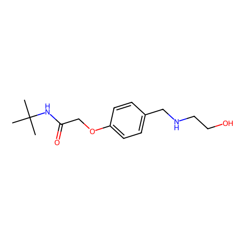 N-tert-butyl-2-[4-[(2-hydroxyethylamino)methyl]phenoxy]acetamide structure