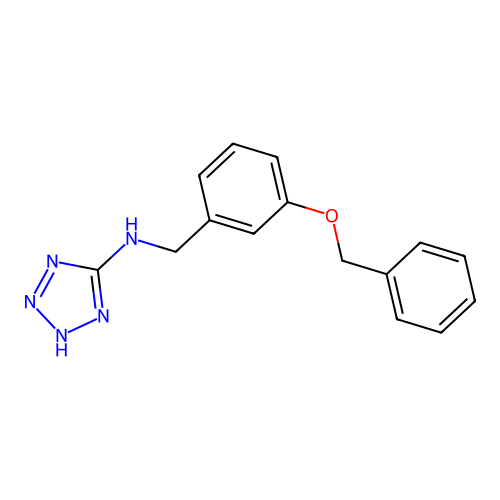 N-[(3-phenylmethoxyphenyl)methyl]-2H-tetrazol-5-amine structure