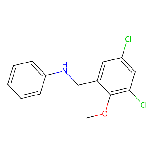 3,5-Dichloro-2-methoxy-N-phenylbenzenemethanamine structure
