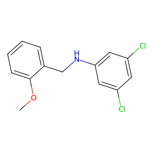 3,5-dichloro-N-[(2-methoxyphenyl)methyl]aniline structure