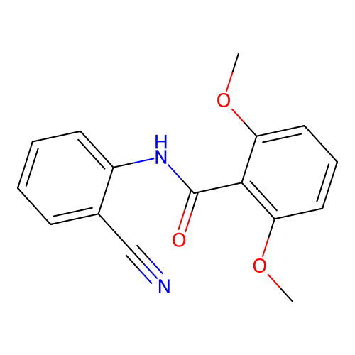 N-(2-cyanophenyl)-2,6-dimethoxybenzamide structure