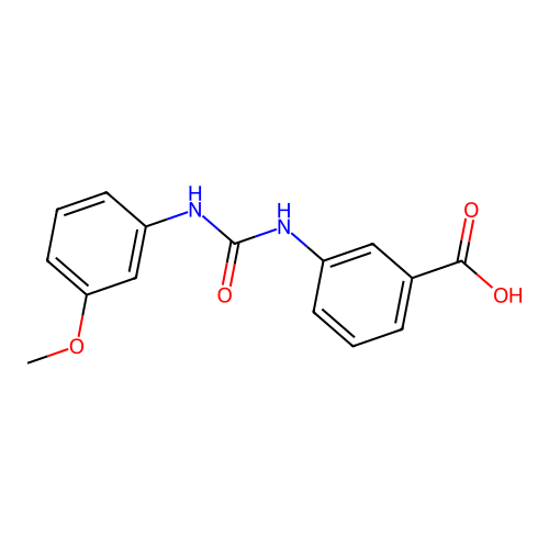 3-[[(3-Methoxyanilino)-oxomethyl]amino]benzoic acid structure