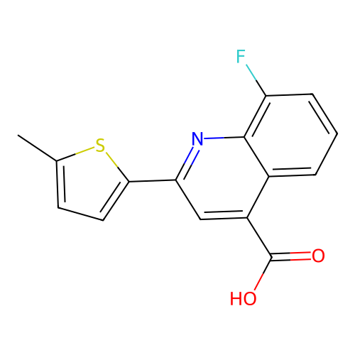 8-fluoro-2-(5-methylthiophen-2-yl)quinoline-4-carboxylic Acid structure