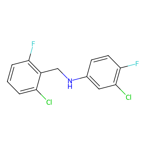 3-chloro-N-(2-chloro-6-fluorobenzyl)-4-fluoroaniline structure
