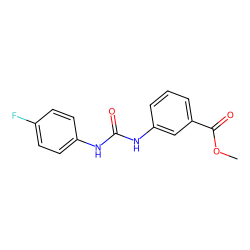 Methyl 3-{[(4-fluorophenyl)carbamoyl]amino}benzoate structure
