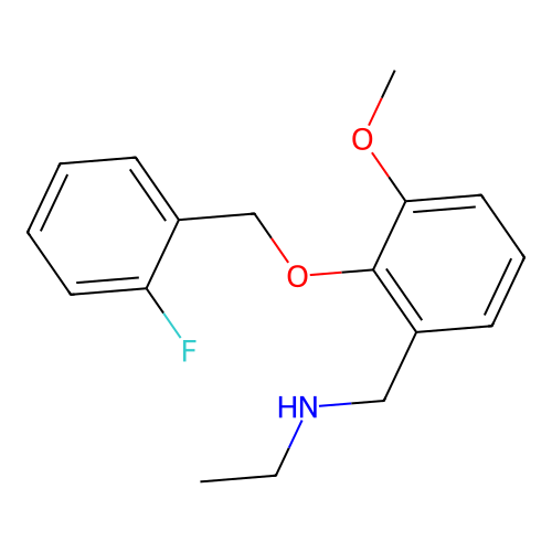 N-{2-[(2-fluorobenzyl)oxy]-3-methoxybenzyl}ethanamine structure