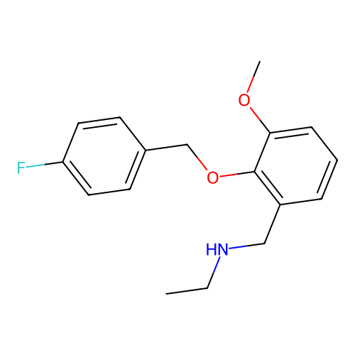 N-ethyl-N-{2-[(4-fluorobenzyl)oxy]-3-methoxybenzyl}amine structure