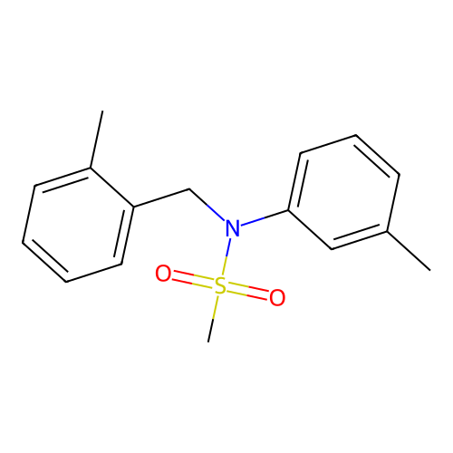 N-(2-methylbenzyl)-N-(3-methylphenyl)methanesulfonamide structure
