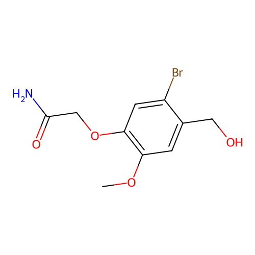 2-[5-Bromo-4-(hydroxymethyl)-2-methoxyphenoxy]acetamide structure