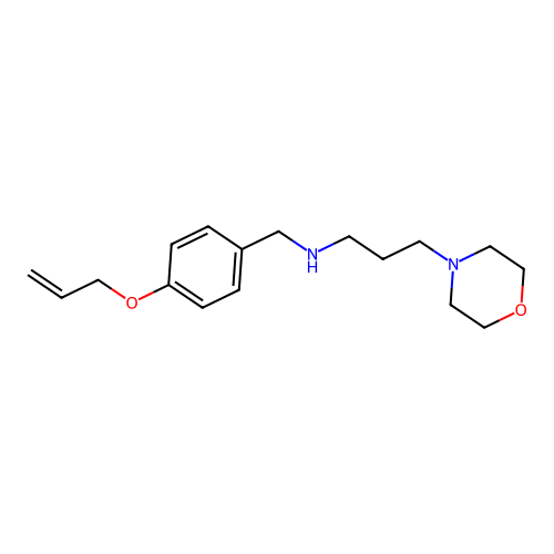 3-(morpholin-4-yl)-N-[4-(prop-2-en-1-yloxy)benzyl]propan-1-amine structure