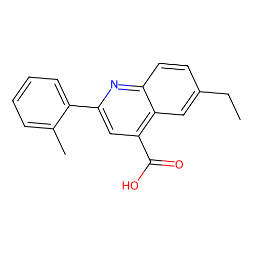 6-Ethyl-2-(2-methylphenyl)quinoline-4-carboxylic acid structure