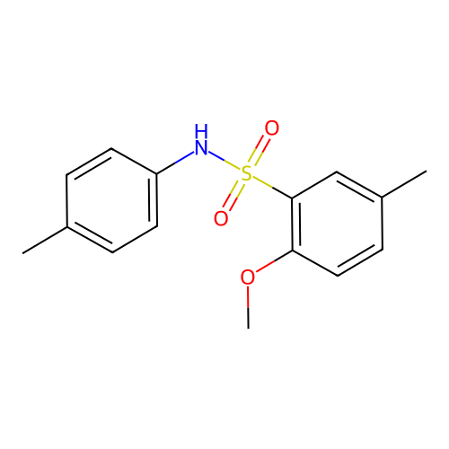 2-methoxy-5-methyl-N-(4-methylphenyl)benzenesulfonamide structure