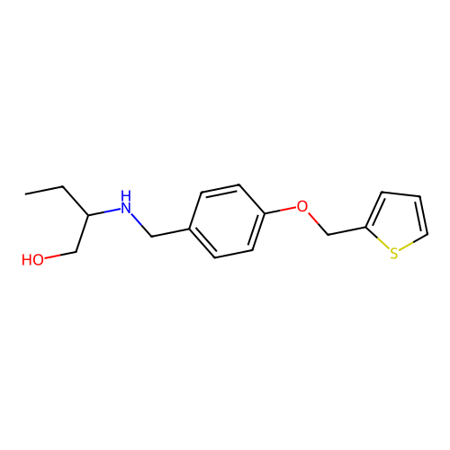 2-{[4-(Thiophen-2-ylmethoxy)benzyl]amino}butan-1-ol structure