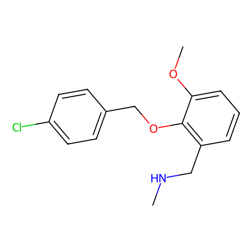 N-{2-[(4-chlorobenzyl)oxy]-3-methoxybenzyl}-N-methylamine structure