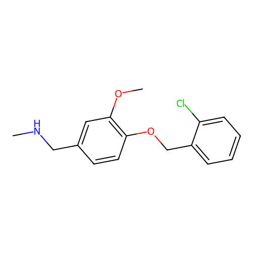 N-{4-[(2-chlorobenzyl)oxy]-3-methoxybenzyl}-N-methylamine structure