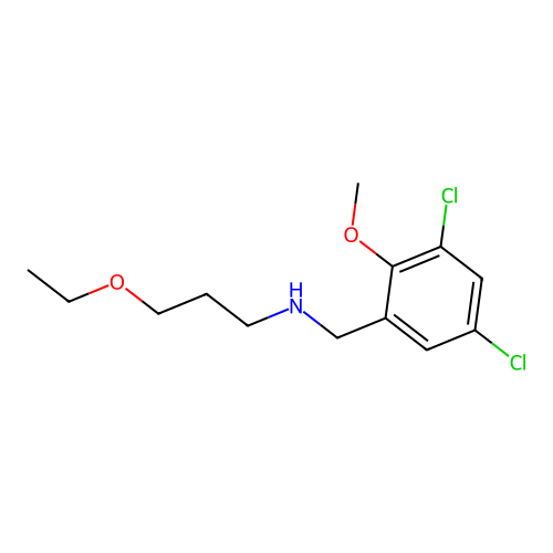N-(3,5-dichloro-2-methoxybenzyl)-N-(3-ethoxypropyl)amine structure