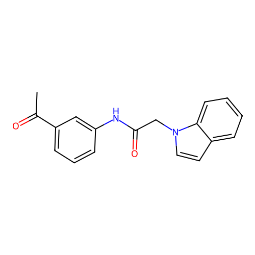 N-(3-acetylphenyl)-2-(1H-indol-1-yl)acetamide structure