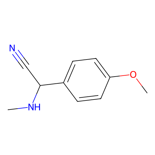 2-(4-Methoxyphenyl)-2-(methylamino)acetonitrile structure