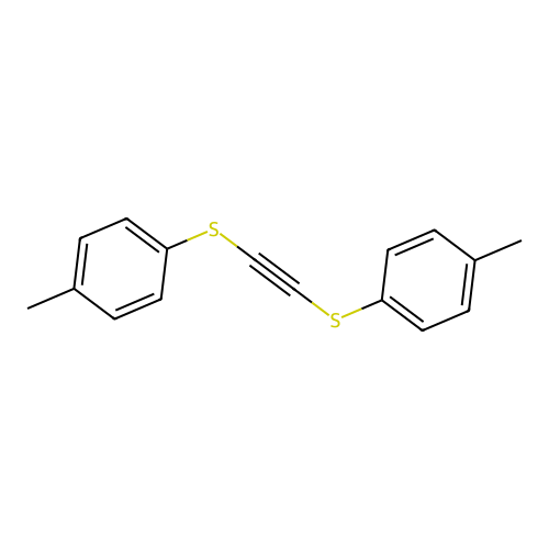 1-Methyl-4-({[(4-methylphenyl)thio]ethynyl}thio)benzene structure